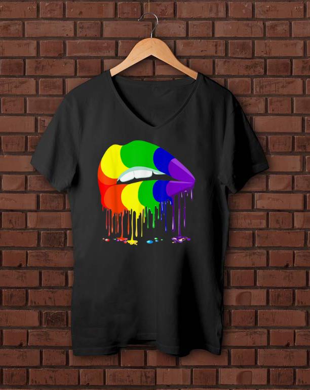 Original LGBTGay Homosexual Lesbian Rainbow Lips Pride Shirt