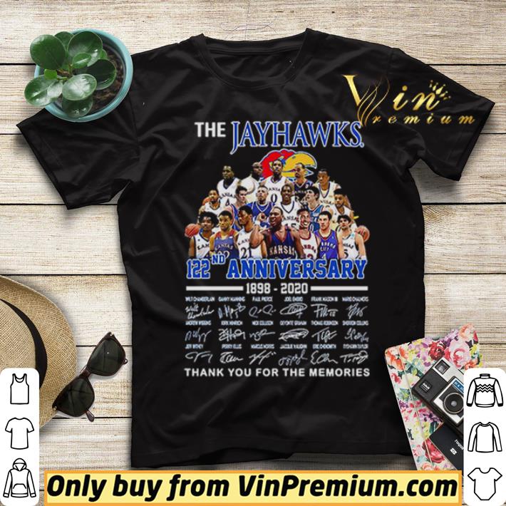 55f43cf9 the jayhawks 122nd anniversary 1898 2020 thank you for the memories signatures shirt sweater 4 - The Jayhawks 122nd Anniversary 1898 2020 Thank You For The Memories Signatures shirt sweater