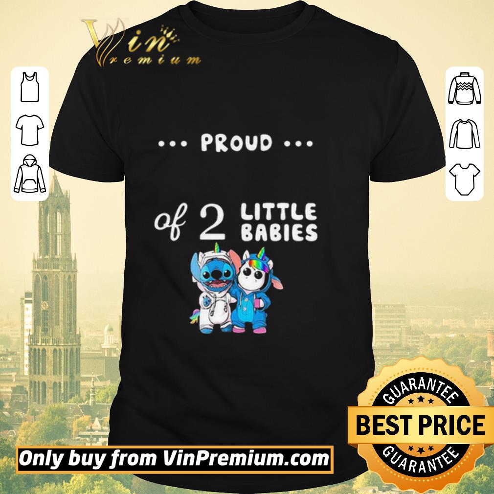 Original Baby Stitch and unicorn proud of 2 little babies shirt sweater