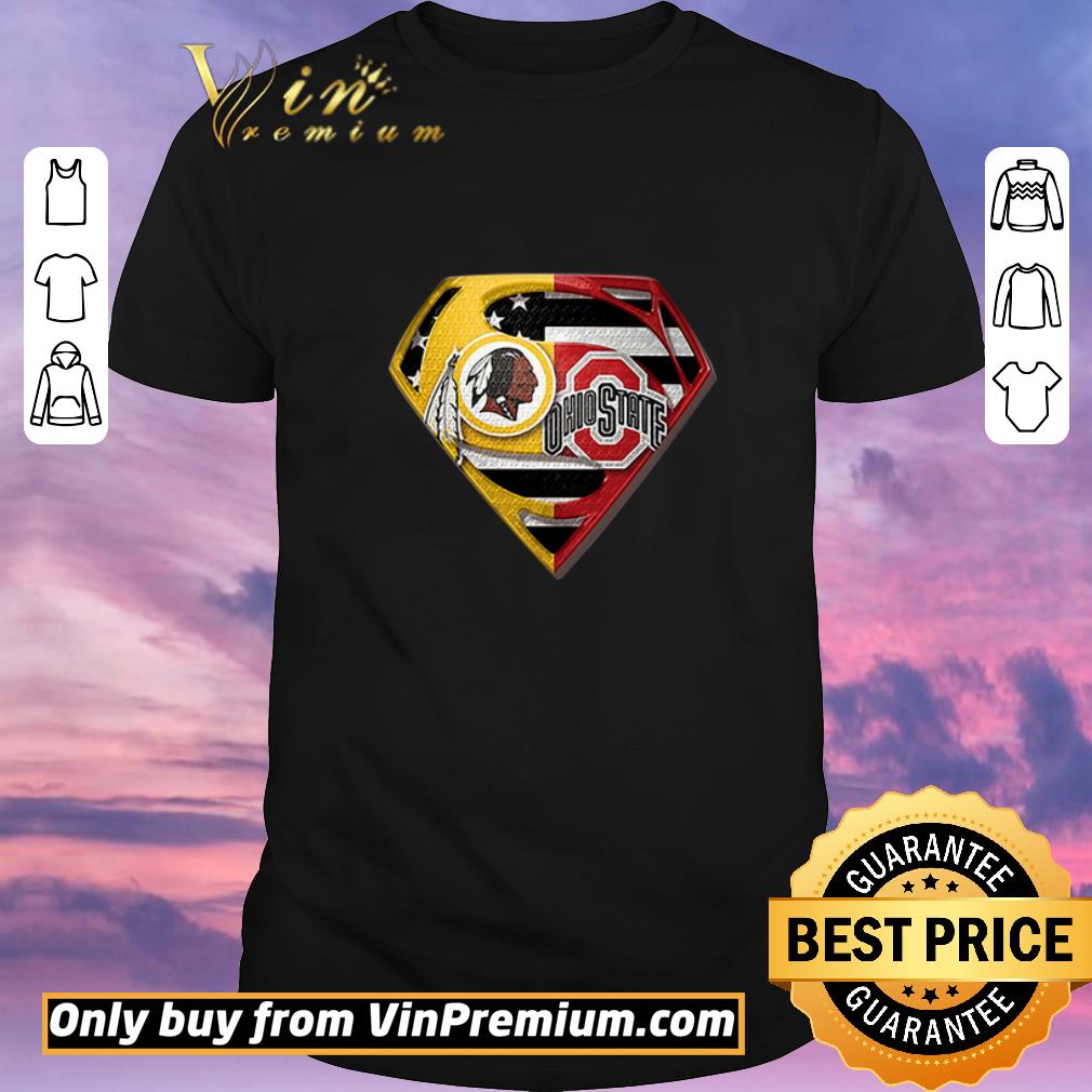 Awesome Superman Washington Redskins and Ohio State Buckeyes shirt sweater