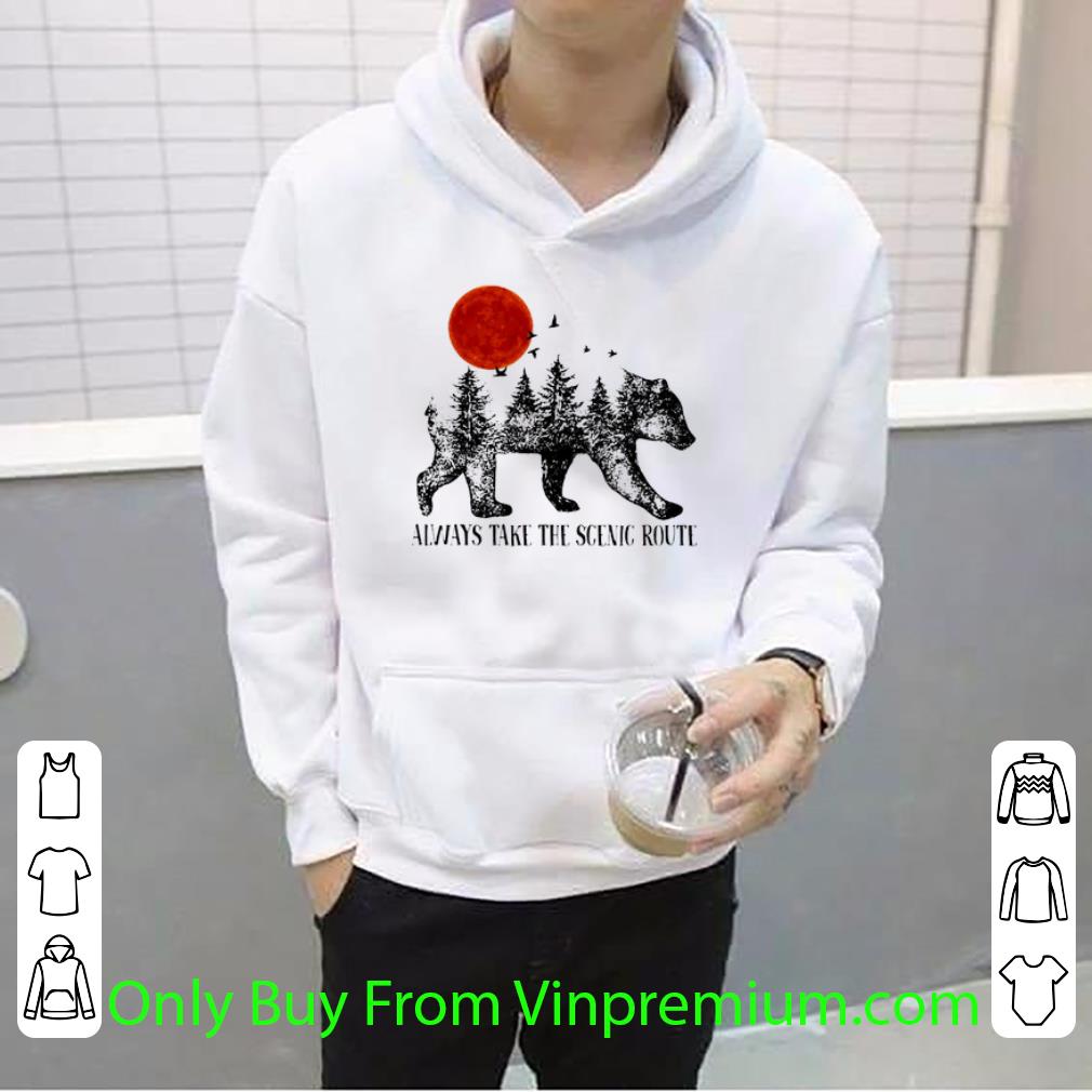 5cb49d55 nice bear forest always take the scenic route shirt 4 - Nice Bear Forest Always Take The Scenic Route shirt