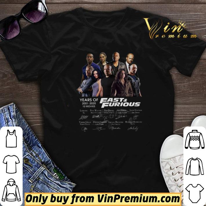 19 Years Of Fast And Furious 2001 2020 10 Movies Signature shirt sweater