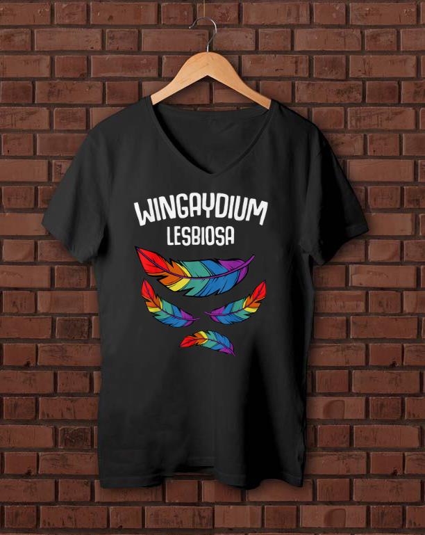 Awesome LGBT Pride 2019 Lesbian Love Wingaydium Lesbiosa Gift Shirt