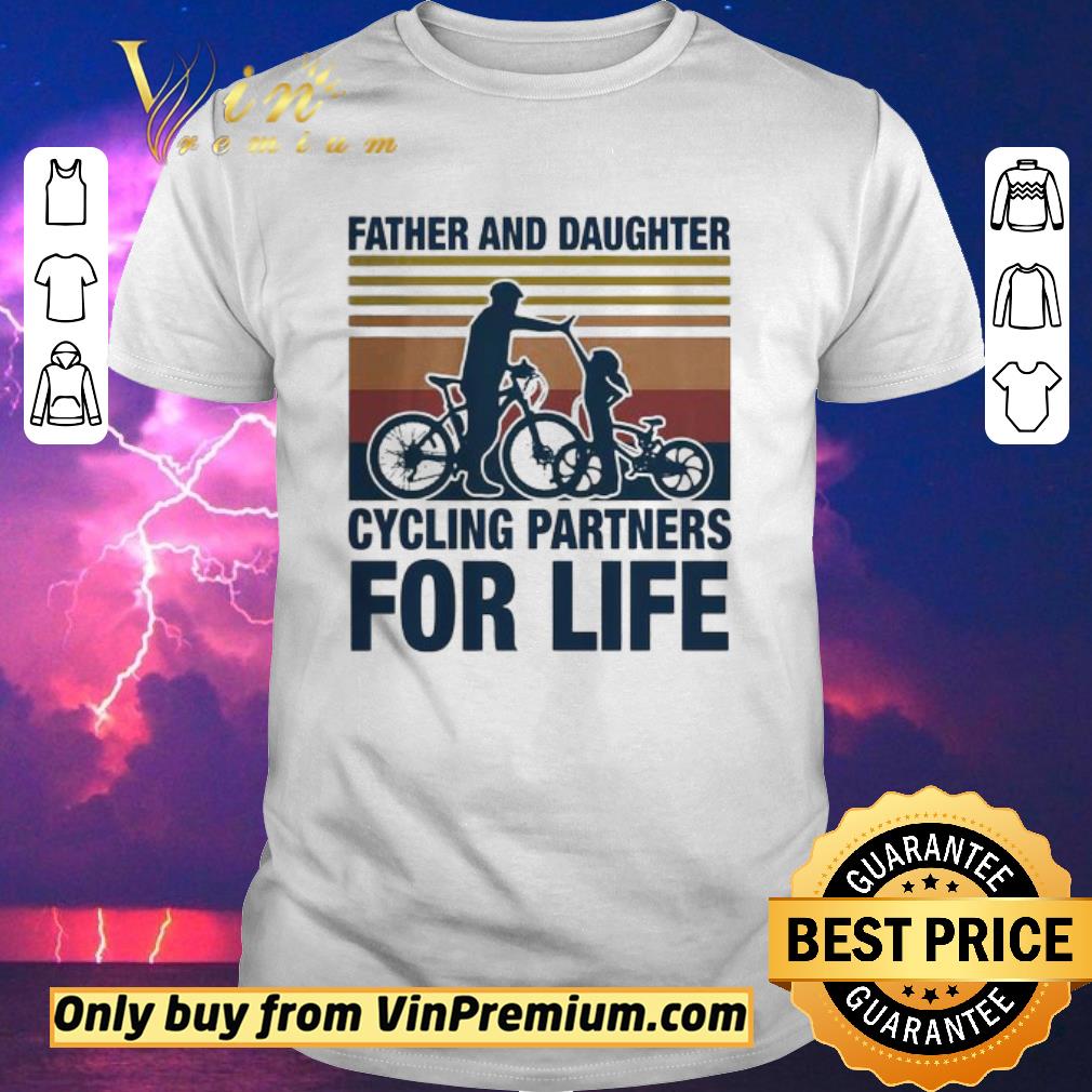 Awesome Father And Daughter Cycling Partners For Life Vintage shirt sweater