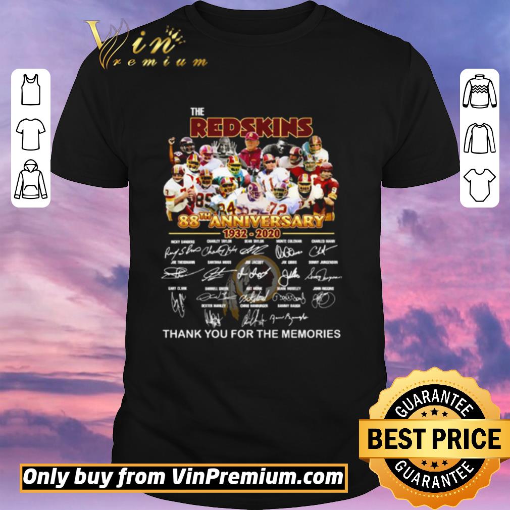 Awesome The Washington Redskins 88th anniversary thank you for the memories shirt sweater