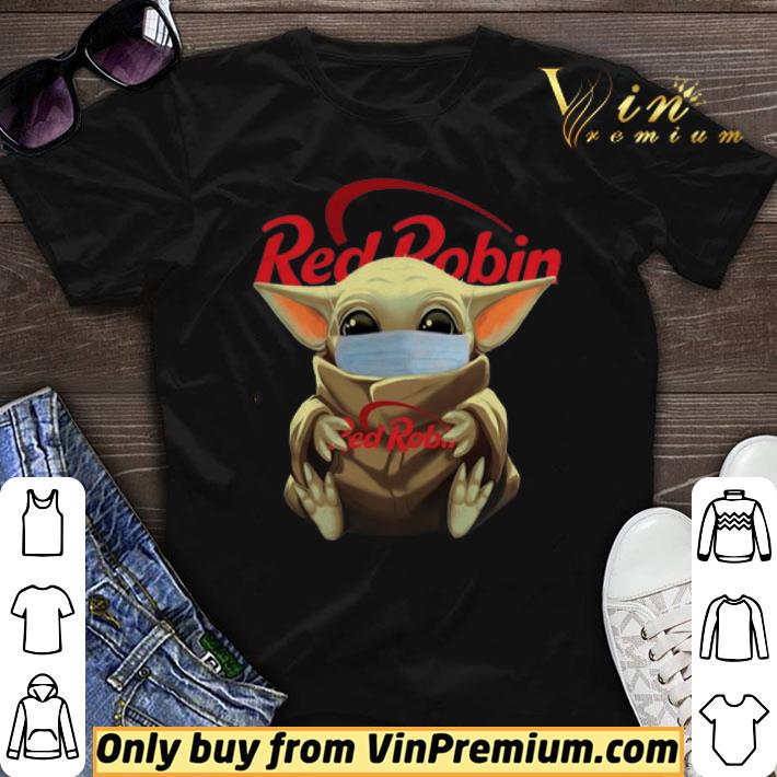 Baby Yoda Face Mask Hug Red Robin shirt sweater