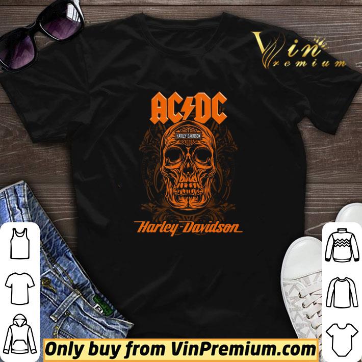 Skull AC DC Motor Harley Davidson shirt sweater