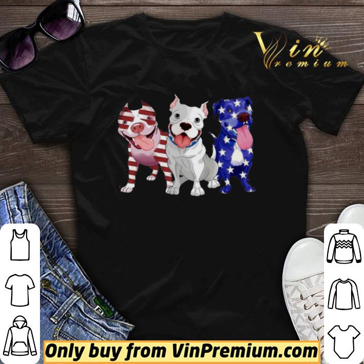 American pitbull terriers Flag 4th of July shirt sweater