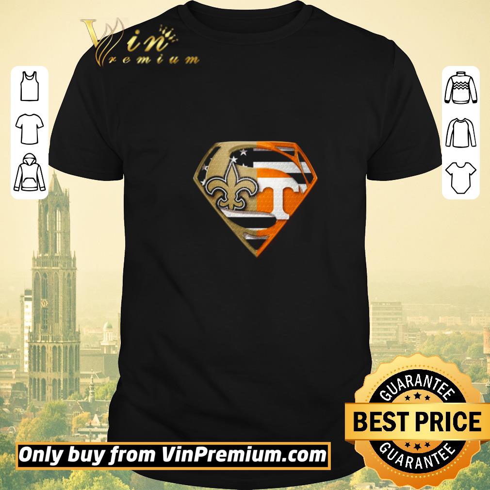 Awesome Superman New Orleans Saints and Tennessee Volunteers shirt sweater