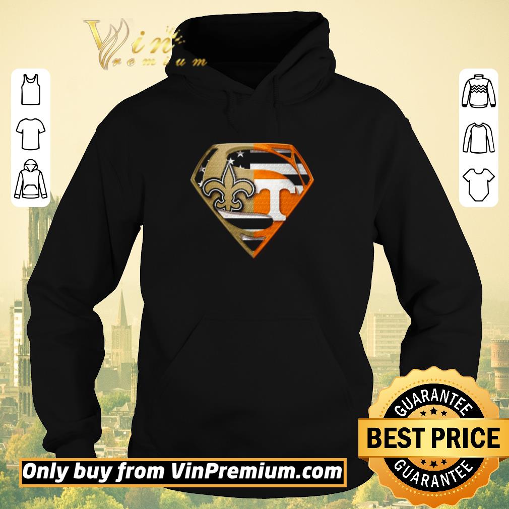 81b08074 awesome superman new orleans saints and tennessee volunteers shirt sweater 4 - Awesome Superman New Orleans Saints and Tennessee Volunteers shirt sweater