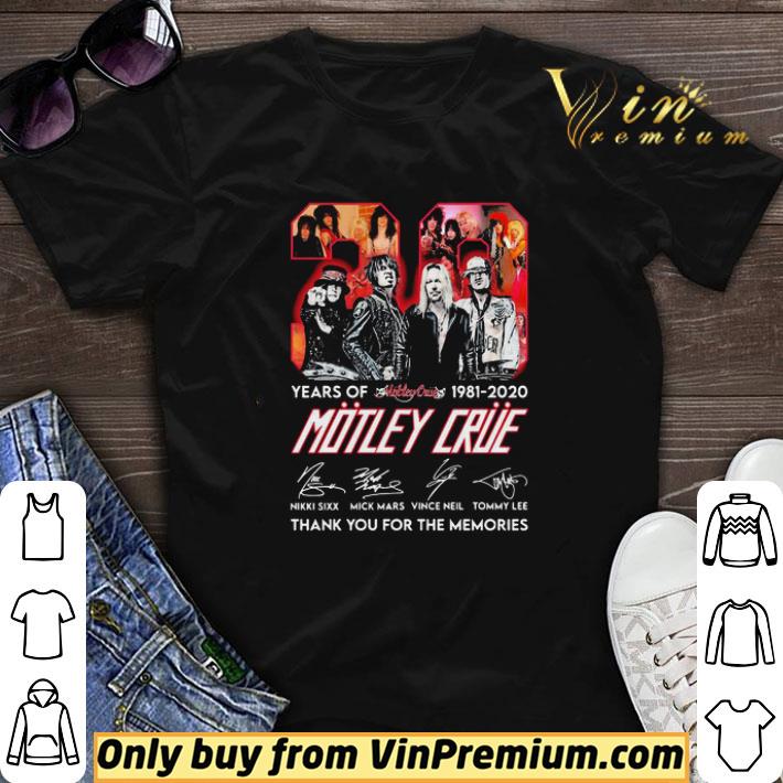 29 Years Of 1981-2020 Motley Crue Band Signatures shirt sweater