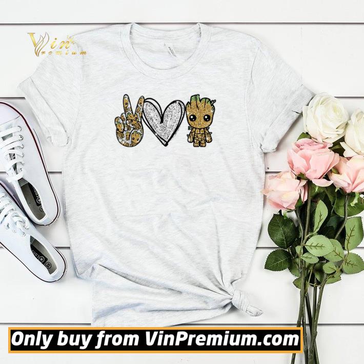 Peace love and Baby Groot shirt sweater 903c2ab3 peace love and baby groot shirt sweater 4 - Peace love and Baby Groot shirt sweater