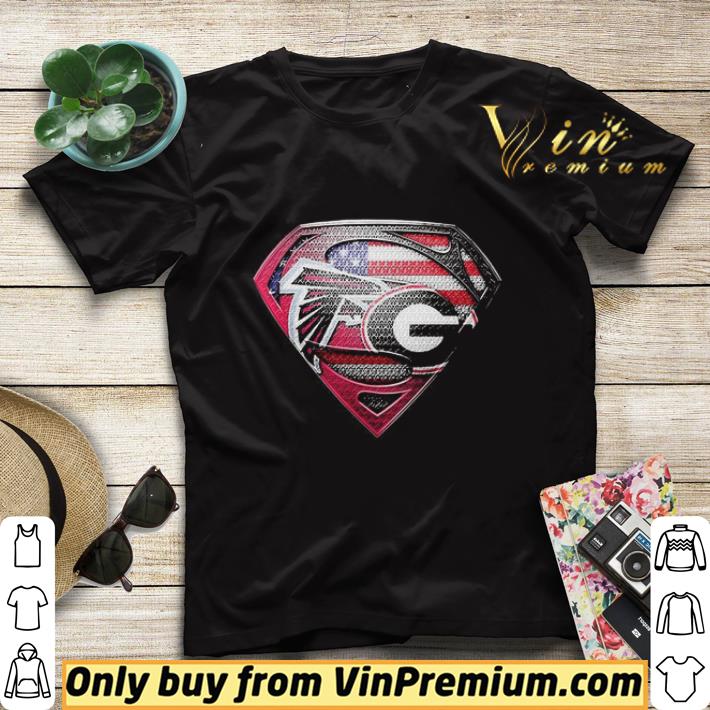 92fb2c15 superman atlanta falcons vs georgia bulldogs heart shirt sweater 4 - Superman Atlanta Falcons vs Georgia Bulldogs Heart shirt sweater
