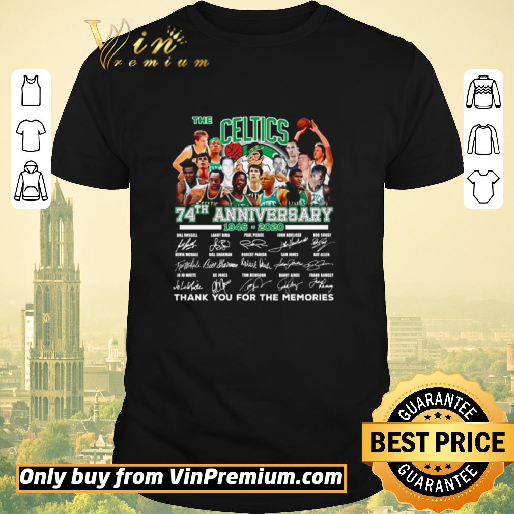 Funny The Boston Celtics 74th anniversary thank you for the memories shirt sweater