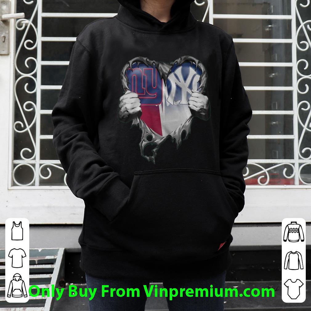 9bd07cd4 hot new york giants and new york yankees blood inside me heart shirt 4 - Hot New York Giants And New York Yankees Blood Inside Me Heart shirt