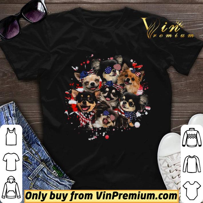 Chihuahua A Happy 4th Of July American Flag shirt sweater