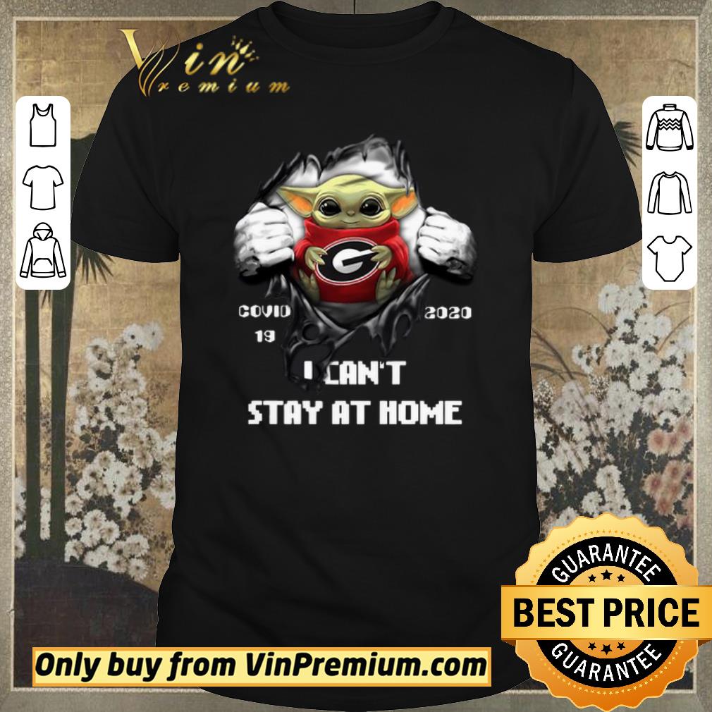 Hot Blood inside me Baby Yoda hug Georgia Bulldogs covid-19 2020 I can’t stay at home shirt sweater