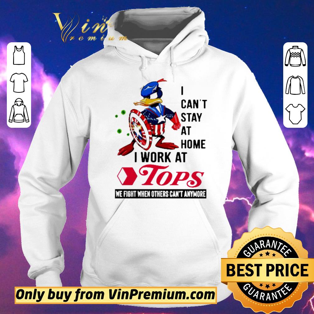 ae1e3432 premium caption america donald duck i can t stay at home i work at tops shirt sweater 4 - Premium Caption America Donald duck I can’t stay at home i work at Tops shirt sweater