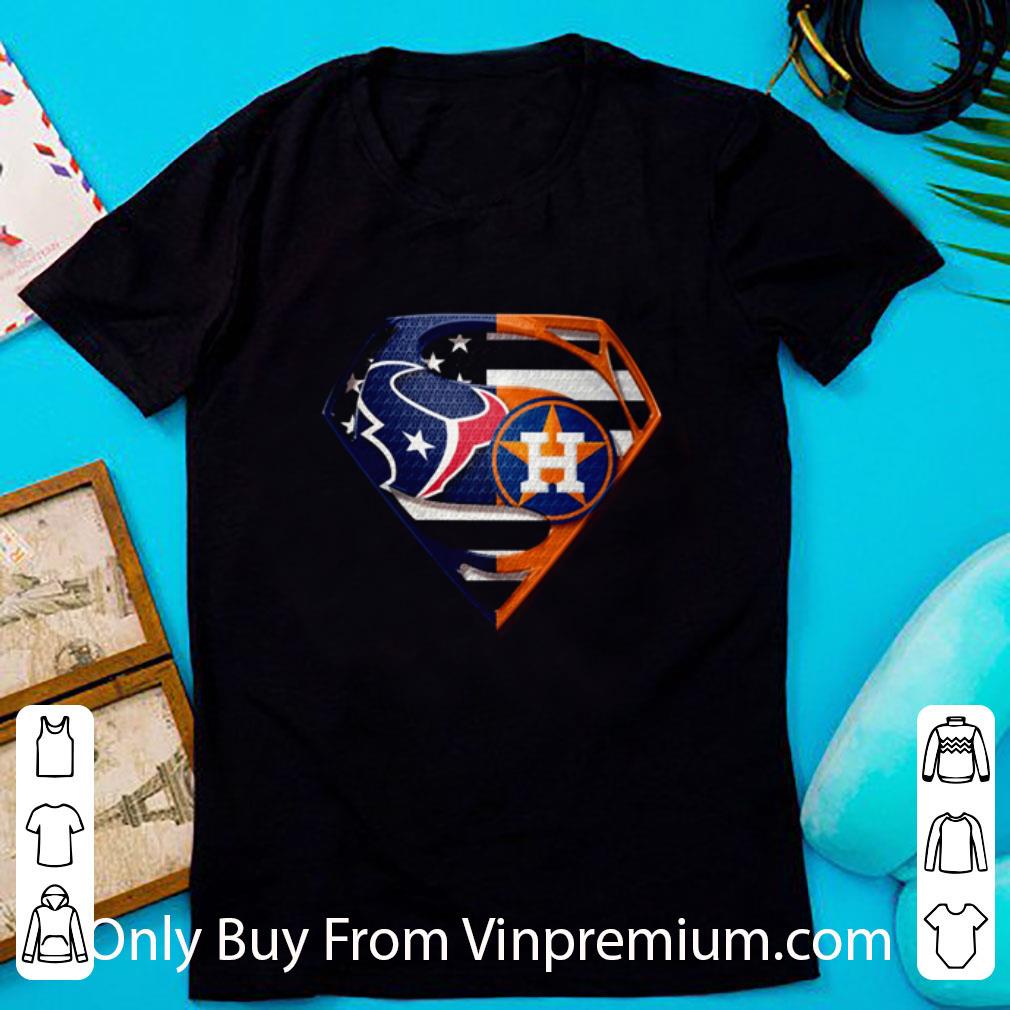 Nice Houston Texans And Houston Astros Inside Superman shirt