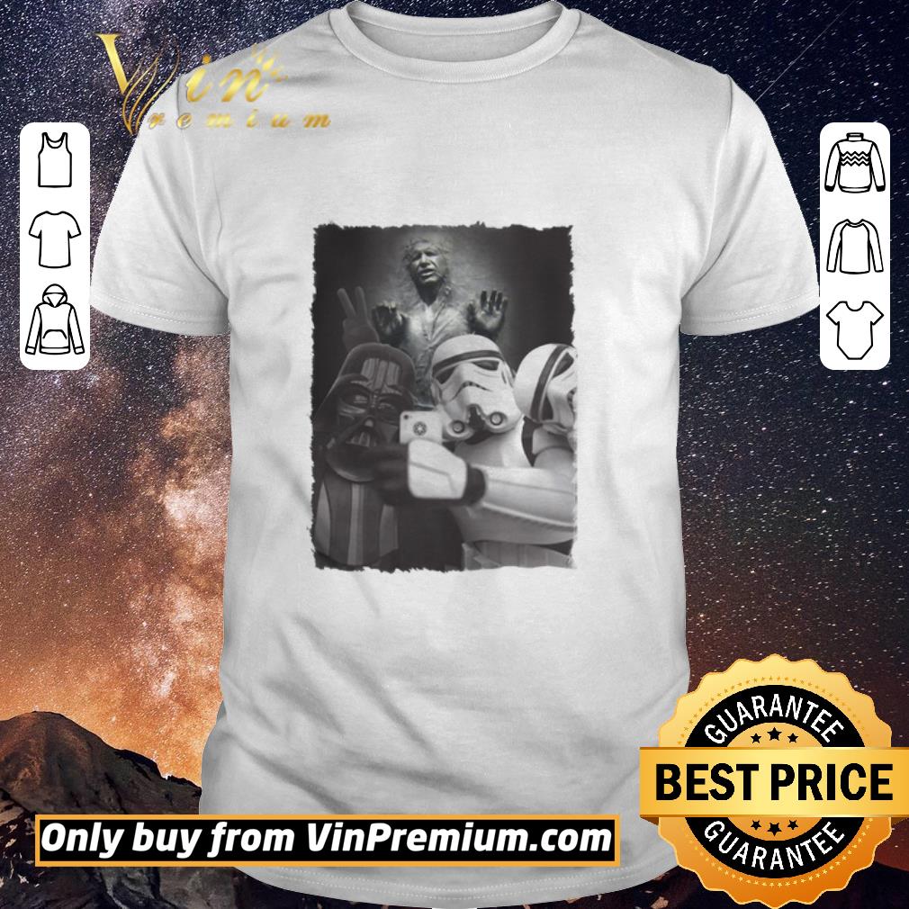 Pretty Star wars darth vader and stormtroopers selfie han solo frozen carbonite shirt sweater