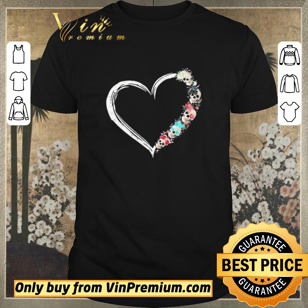 Awesome Original Official I love skulls heart flower shirt sweater