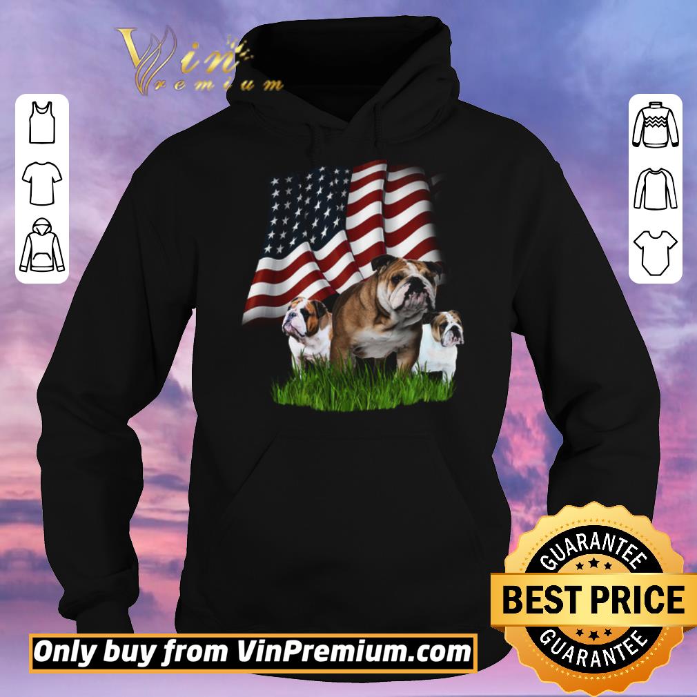 bfac9bac premium three bulldog american flag shirt sweater 4 - Premium Three Bulldog American Flag shirt sweater