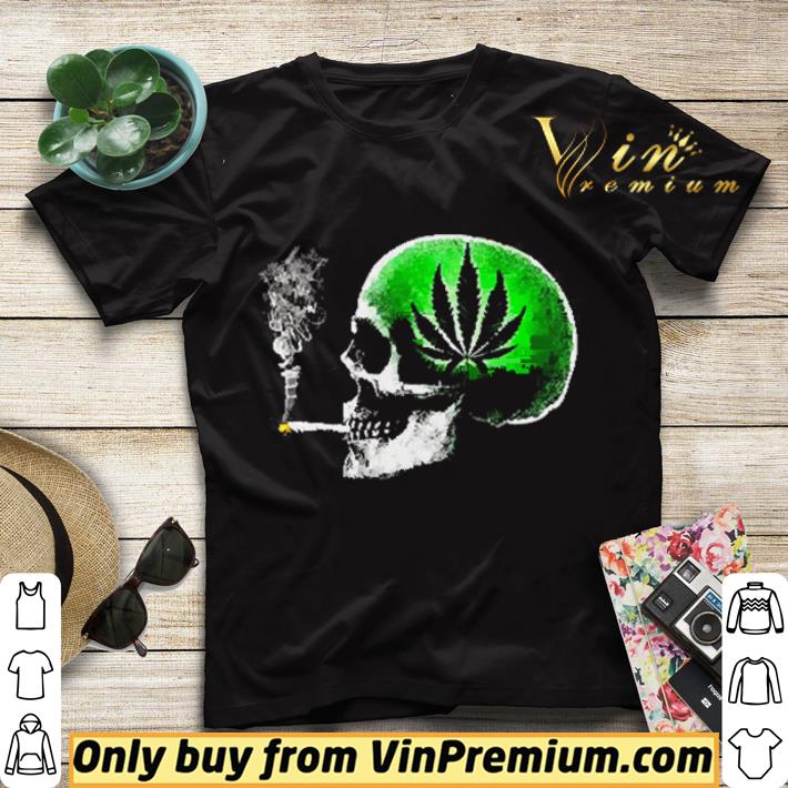 c0963940 skull smoking cannabis shirt sweater 4 - Skull Smoking Cannabis shirt sweater