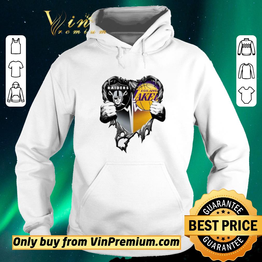 c7b2cd12 awesome raiders and los angeles laker inside heart shirt sweater 4 - Awesome Raiders and Los Angeles Laker inside Heart shirt sweater