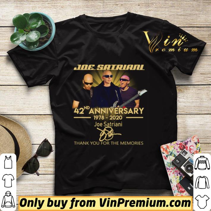 cc058fb3 joe satriani 42nd anniversary 1978 2020 thank you for the memories signature shirt sweater 4 - Joe Satriani 42nd Anniversary 1978-2020 thank you for the memories signature shirt sweater