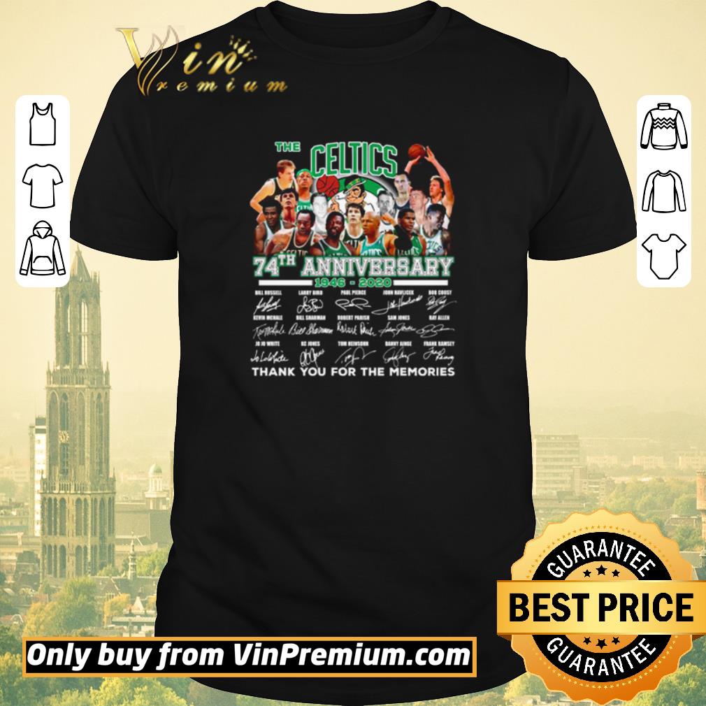 Awesome The Boston Celtics 74th anniversary thank you for the memories shirt sweater