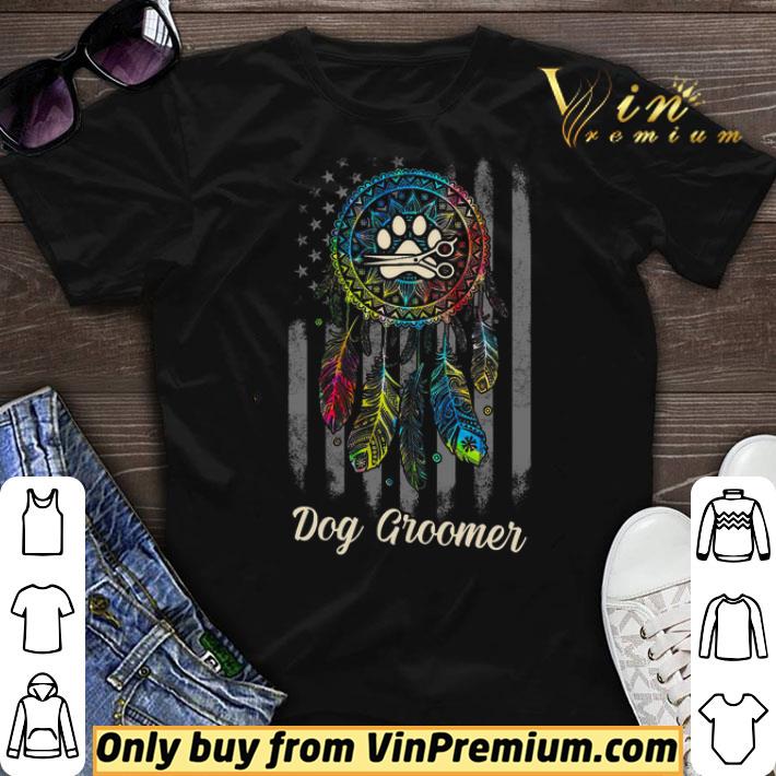 Dream Catcher Native Color Dog Groomer American Flag shirt sweater