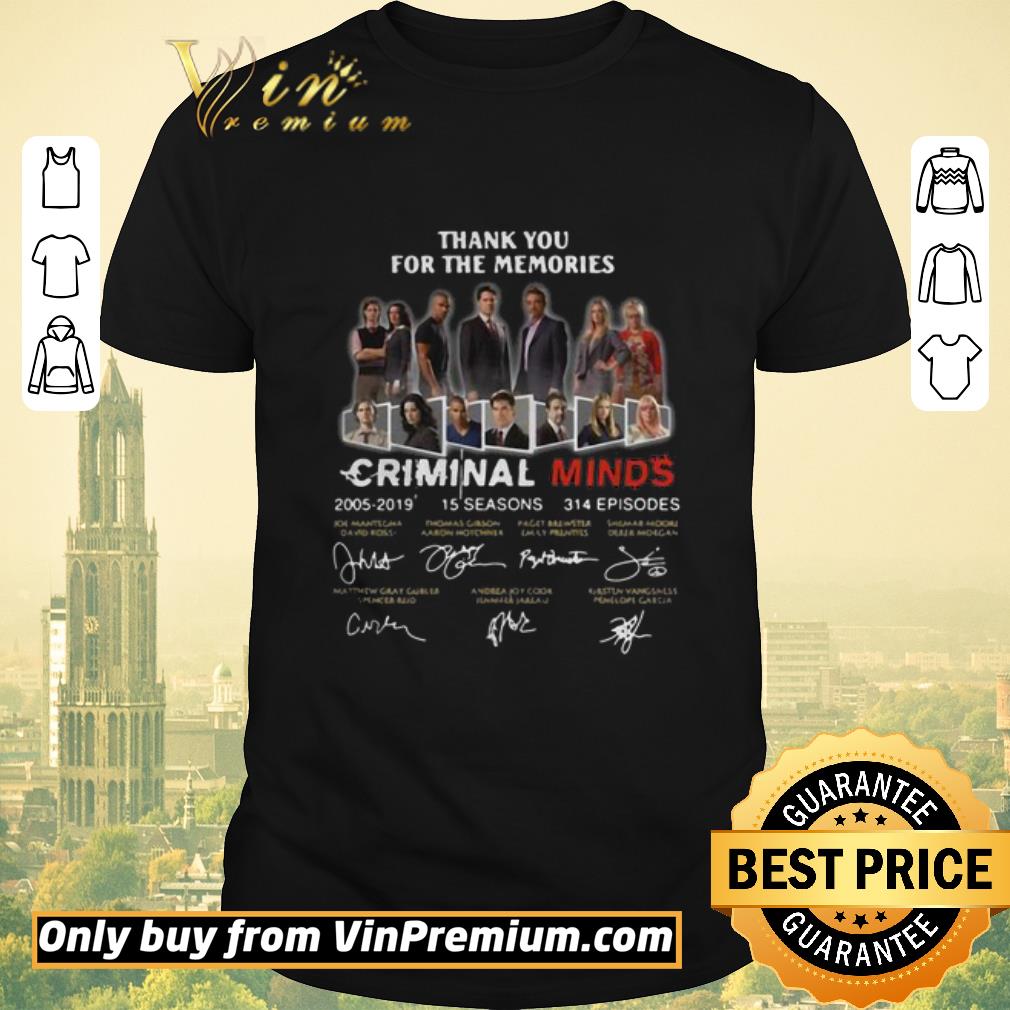 Funny Thank you for the memories Criminal Minds 2005-2019 signature shirt sweater