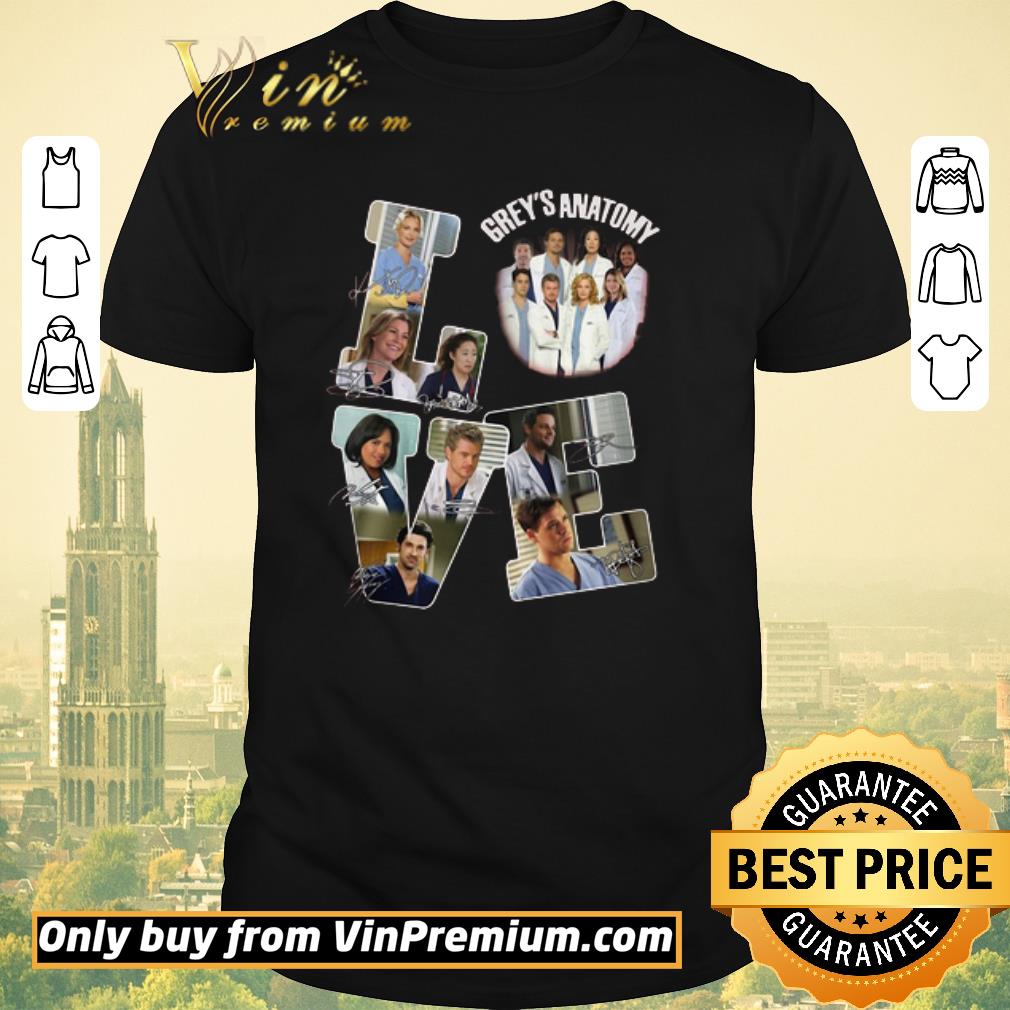 Nice Love Grey’s Anatomy Doctor Signatures shirt sweater
