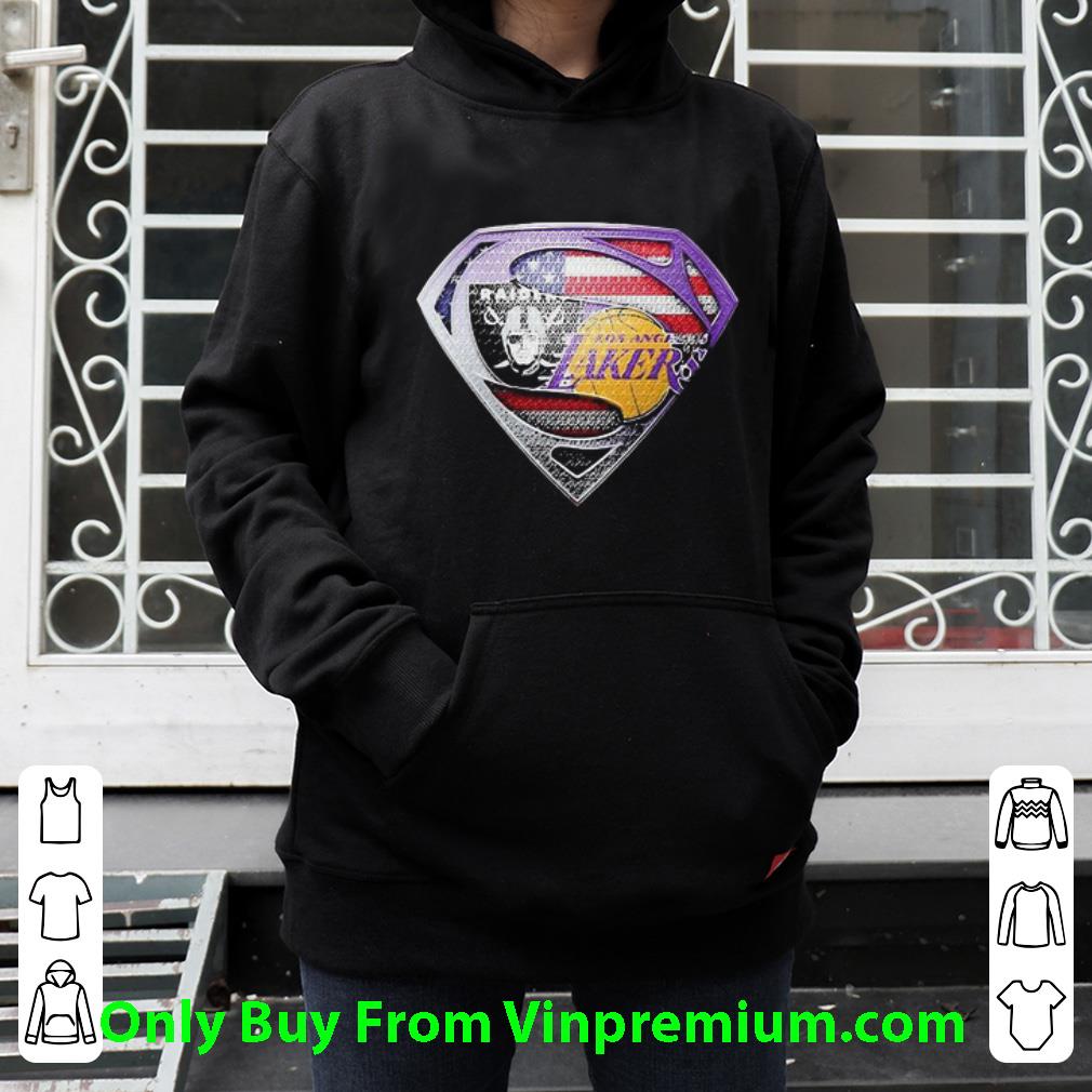 e1fe5be4 great superman american flag oakland raiders and los angeles lakers shirt 4 - Great Superman American Flag Oakland Raiders And Los Angeles Lakers shirt