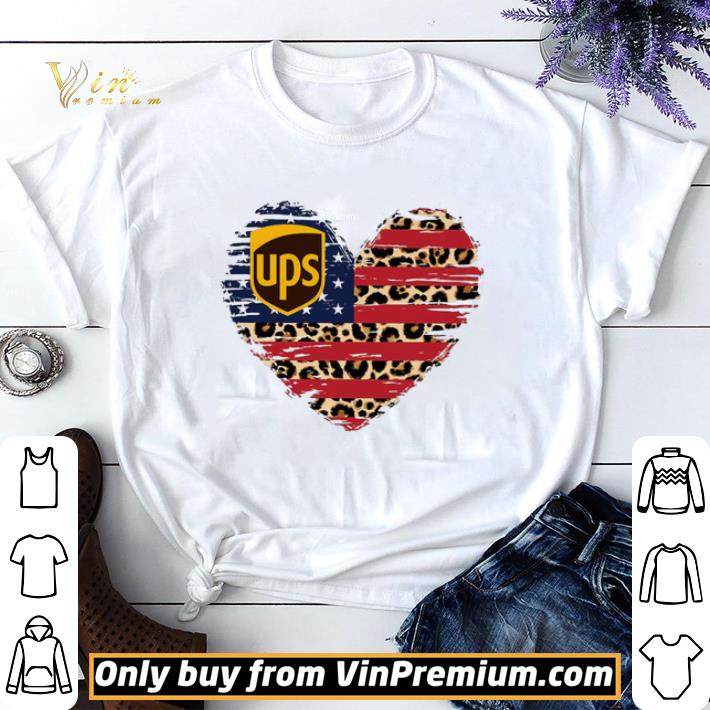 I Love UPS American Flag Leopard shirt sweater