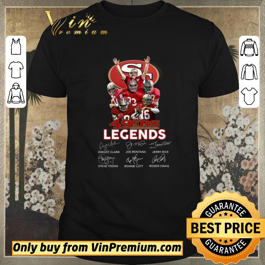 Pretty Nice San Francisco 49 Ers Lengends Dwight Clark Joe Montana Jerry Rice Signature shirt sweater