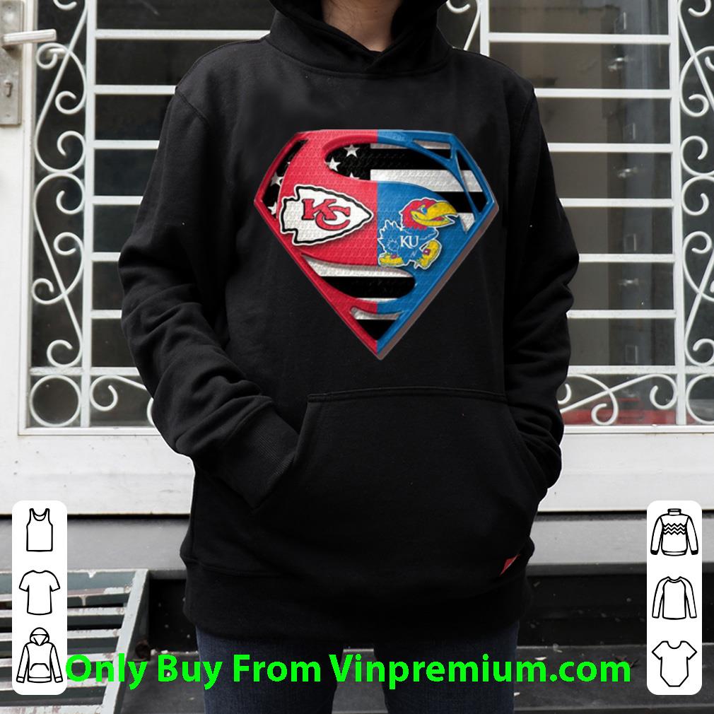 f9a4b955 pretty superman kansas city chiefs and kansas jayhawks shirt 4 - Pretty Superman Kansas City Chiefs And Kansas Jayhawks shirt