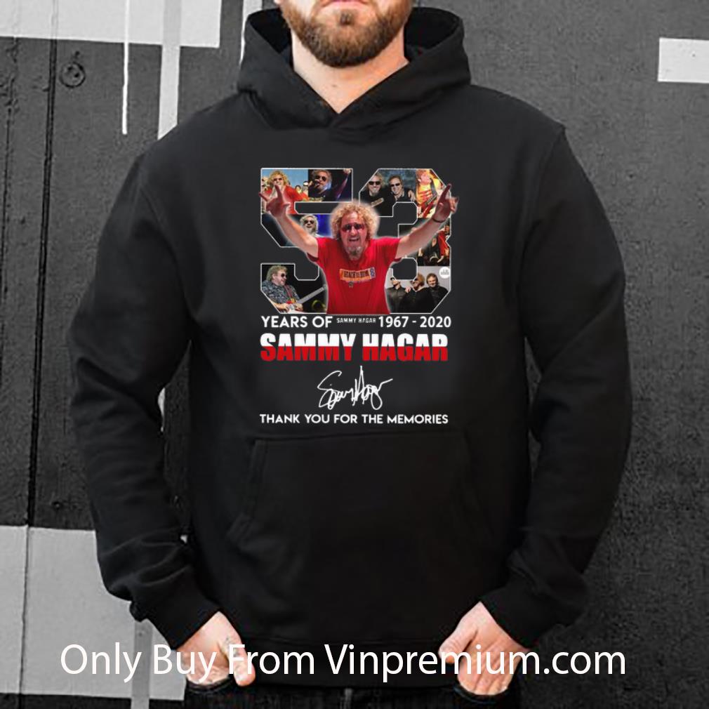 fa07ca93 premium 53 years of sammy hagar thank you for the memories signature shirt 4 - Premium 53 Years Of Sammy Hagar Thank You For The Memories Signature shirt