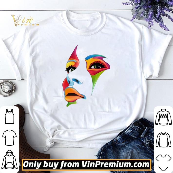 Abstract Colorful Woman Art Face shirt