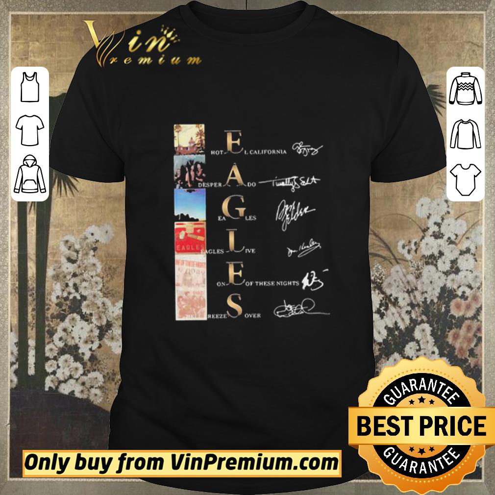 Pretty Eagles Band Albums Signatures shirt sweater