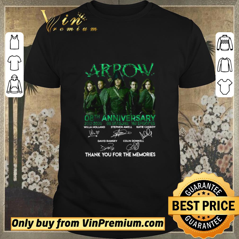 Pretty Arrow 08th Anniversary 2012 2020 08 Seasons 162 Episodes Thank You For The Memories Signatures shirt sweater