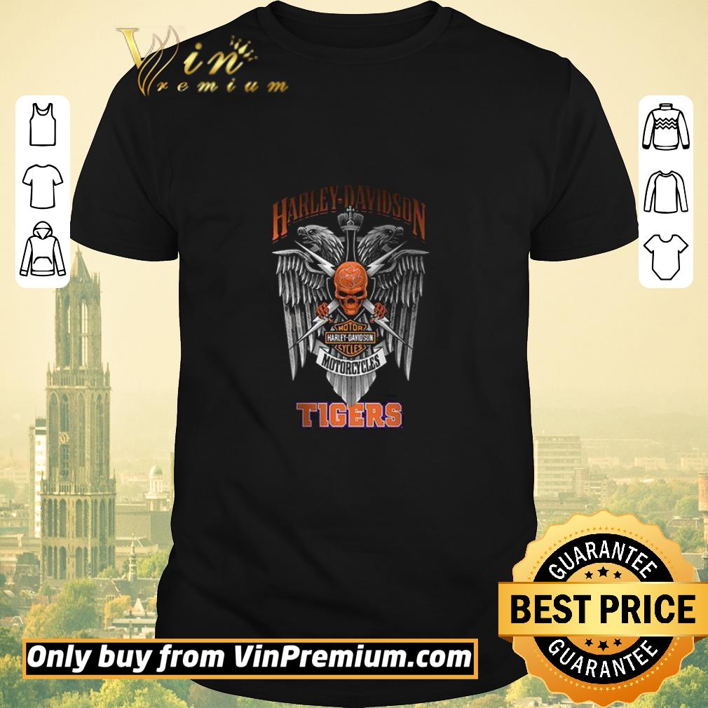 Awesome Harley Davidson Motor Cycles Tigers shirt sweater
