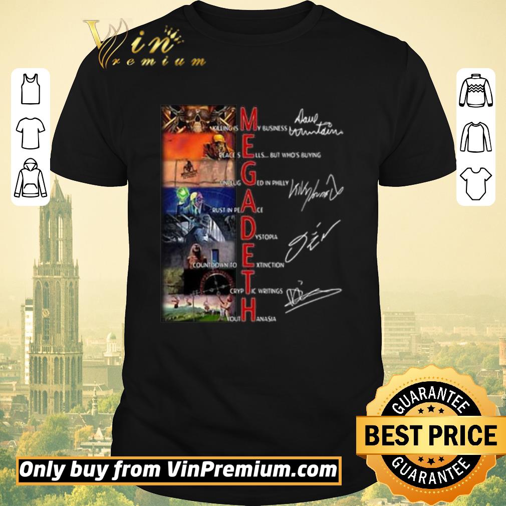 Original Megadeth band members signature shirt sweater