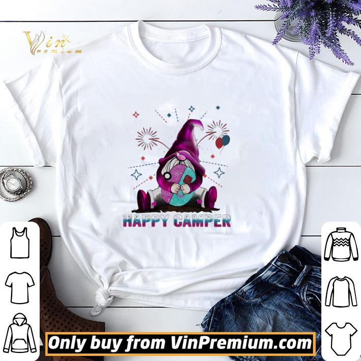 Gnomes happy camper firework shirt sweater