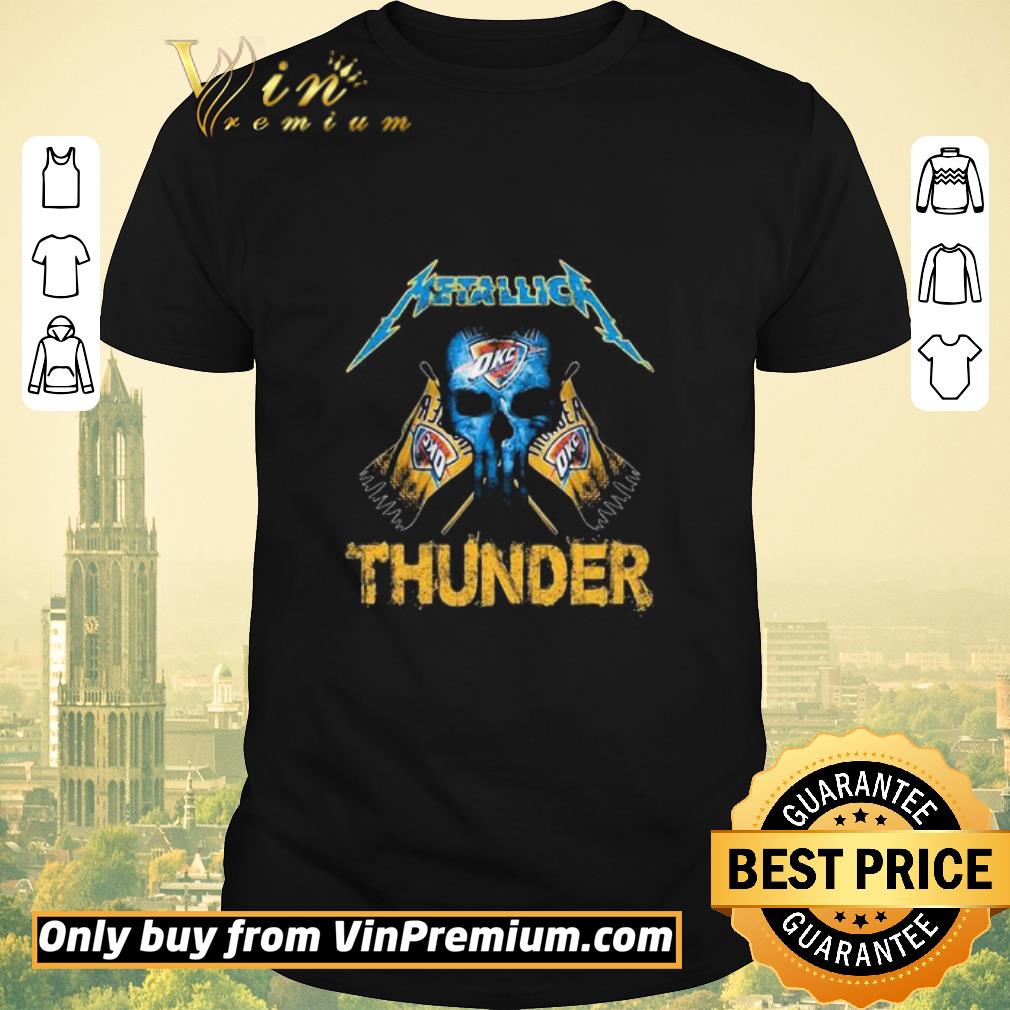 Hot Skull metallica oklahoma city thunder flag shirt sweater