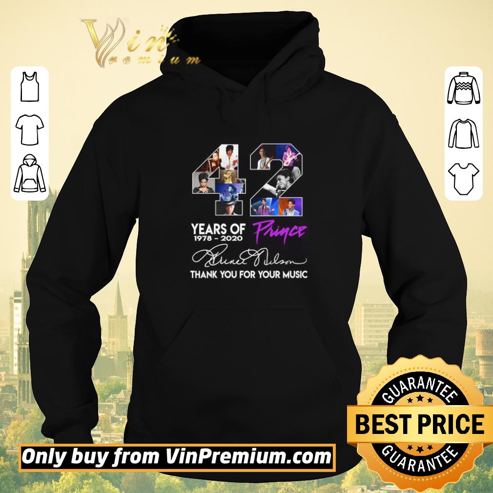 159c3c95 official 42 years of prince 1978 2020 thank you for your music shirt sweater 4 - Official 42 Years of Prince 1978-2020 thank you for your music shirt sweater