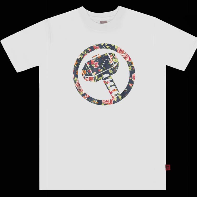 Hot Hammer Thor Floral Print Graphic Shirt