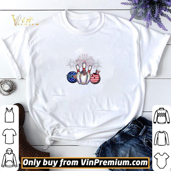 Bowling Firework American Happy 4th Of July shirt sweater