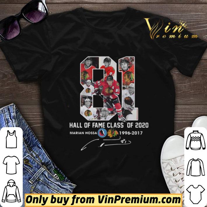 81 Hall Of Fame Class Of 2020 Marian Hossa Washington Redskins 1996 2017 Signature shirt sweater