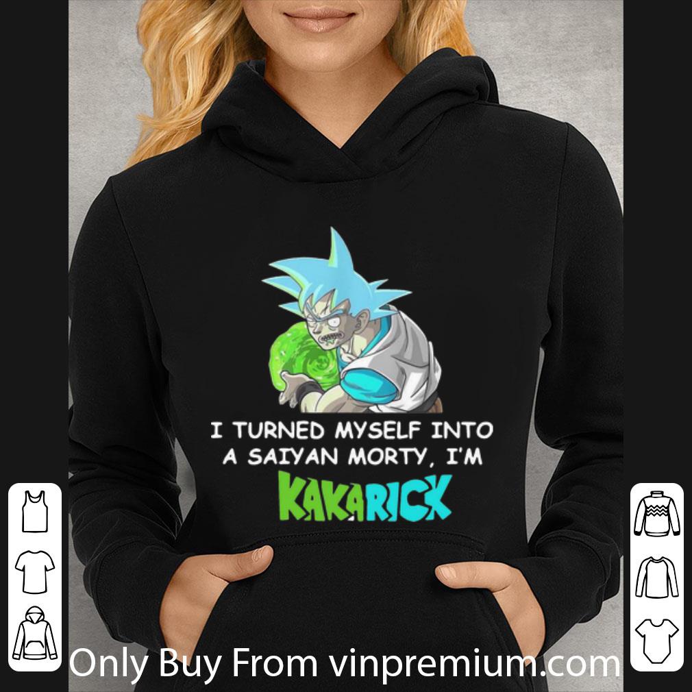 18e2d0d8 official kamehameha goku i turned myself into a saiyan morty i m kakarick shirt 4 - Official Kamehameha Goku I Turned Myself Into A Saiyan Morty I’m Kakarick shirt